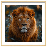 Majestic Lion Portrait Intense Gaze Wildlife thumbnail