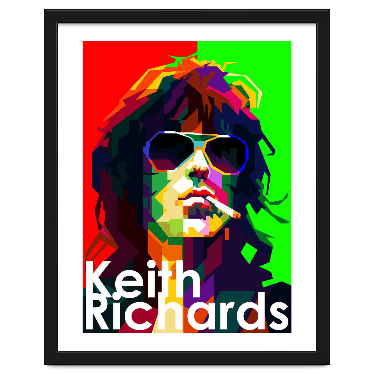Keith Richards Pop Art WPAP