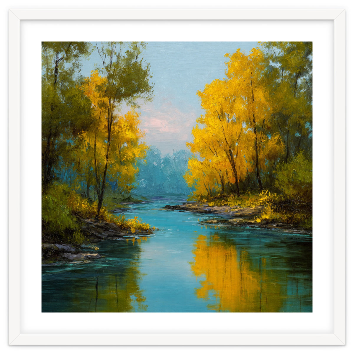 Serene Autumn River Landscape
