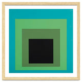 JOSEF ALBERS - HOMAGE TO THE SQUARE GREEN BLACK thumbnail