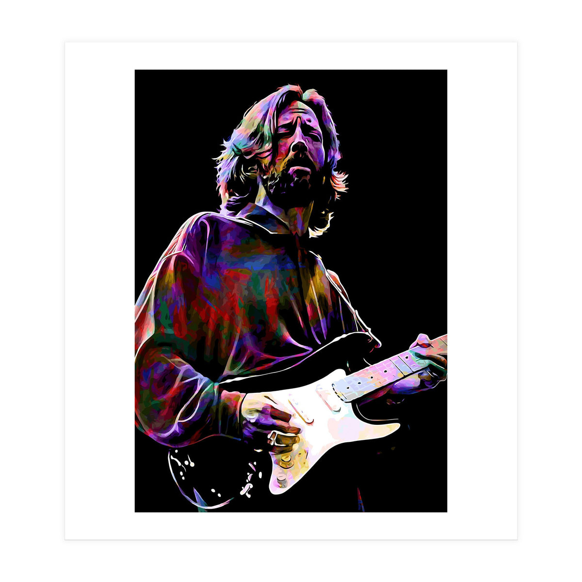 Eric Clapton Rock and Blues Guitarist Legend v4 (Print Only)