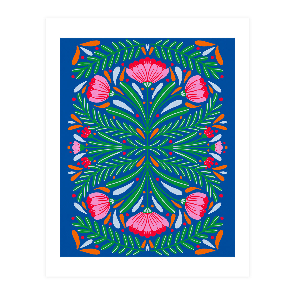 Bold Symmetrical Flowers (Print Only)