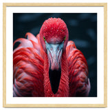 Close Up Flamingo Face With Water Droplets thumbnail