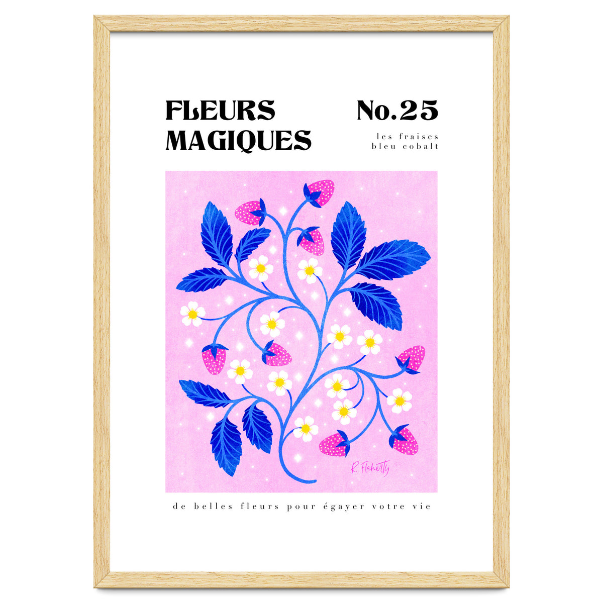 Magical Flowers No.25 Cobalt Strawberries