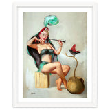 Pinup Sexy Girl Performing A Trick thumbnail