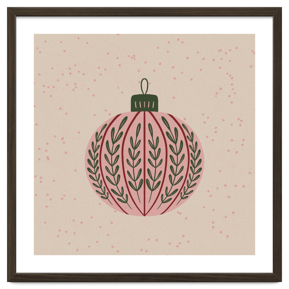 Christmas globe with branches