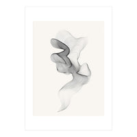 Abstract Black And White Swirling Lines Flowing Form (Print Only)