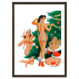Three Beautiful Women Decorating a Christmas Tree thumbnail