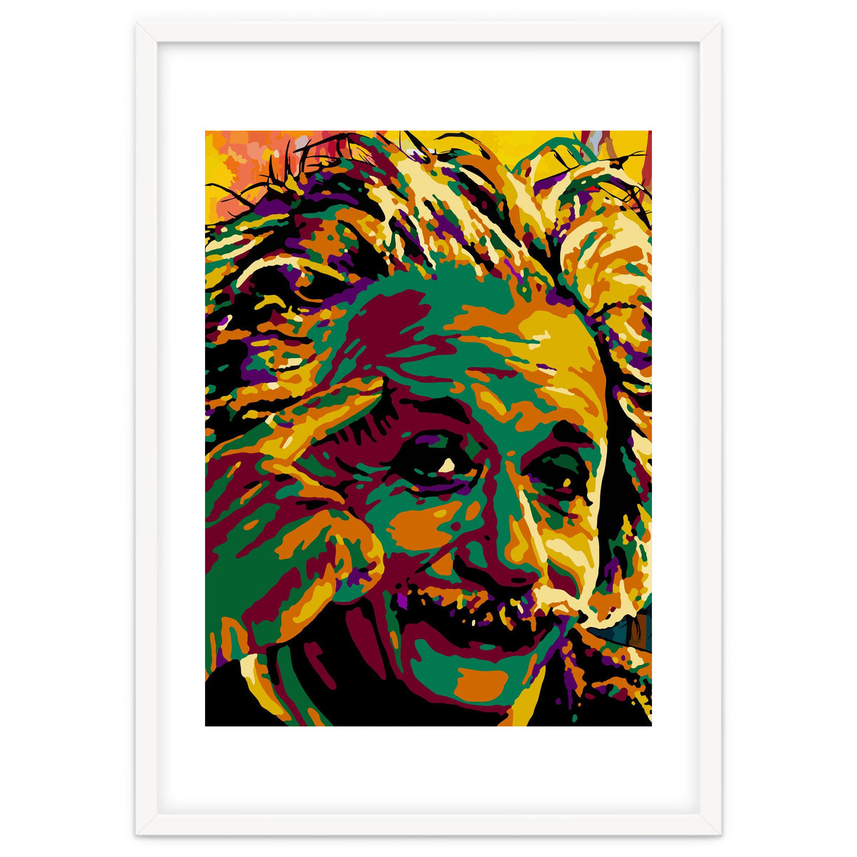 Albert Einstein Colorful Abstract 2