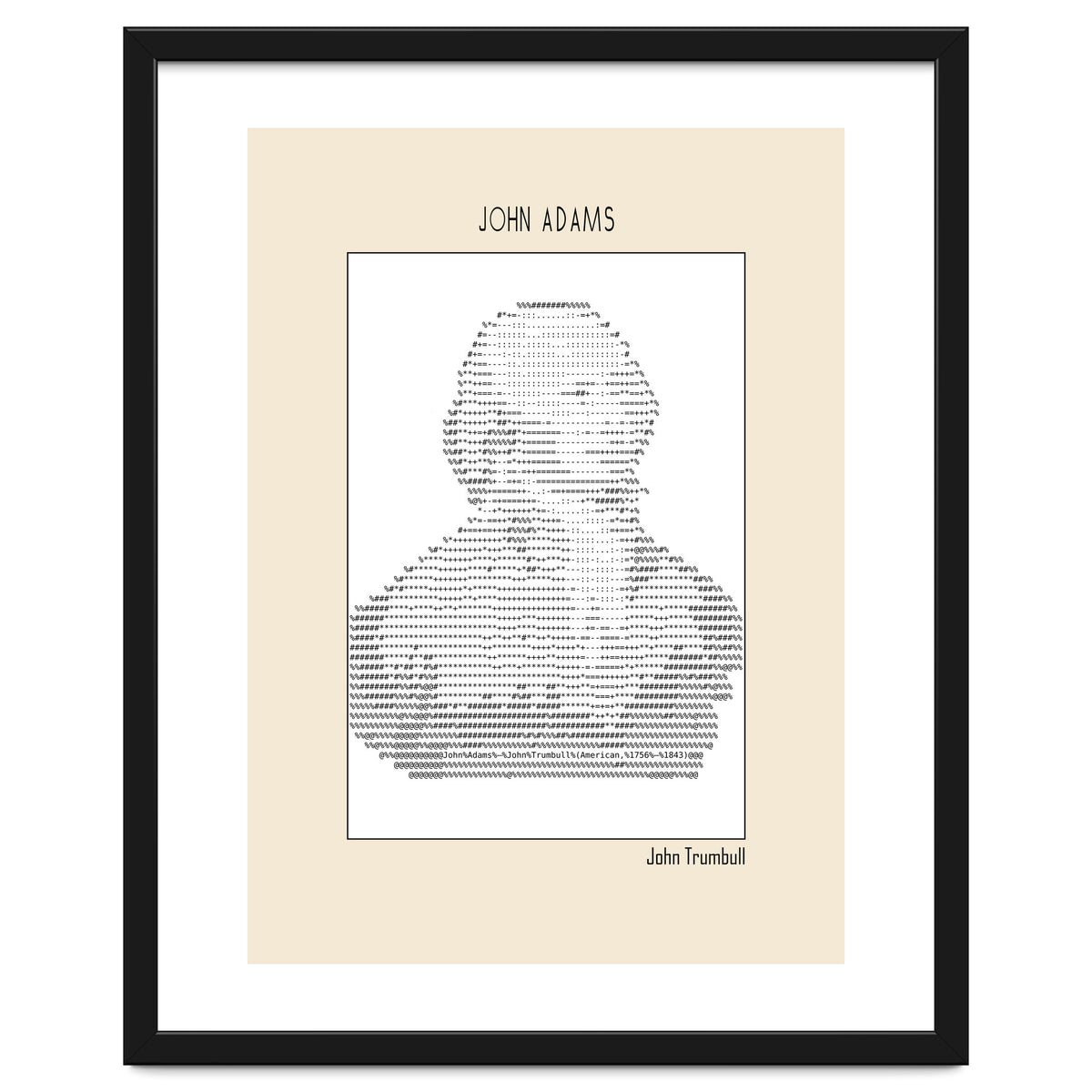 John Adams – John Trumbull (ascii Art)