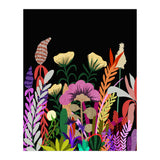 Dark Garden, Eclectic Bold Floral Botanical Nature, Colorful Mystery Bohemian Flowers Plants (Print Only) thumbnail