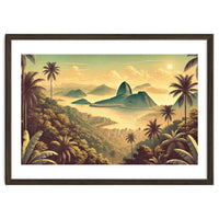 Vintage Brazil, Rio De Janeiro Tropics Poster