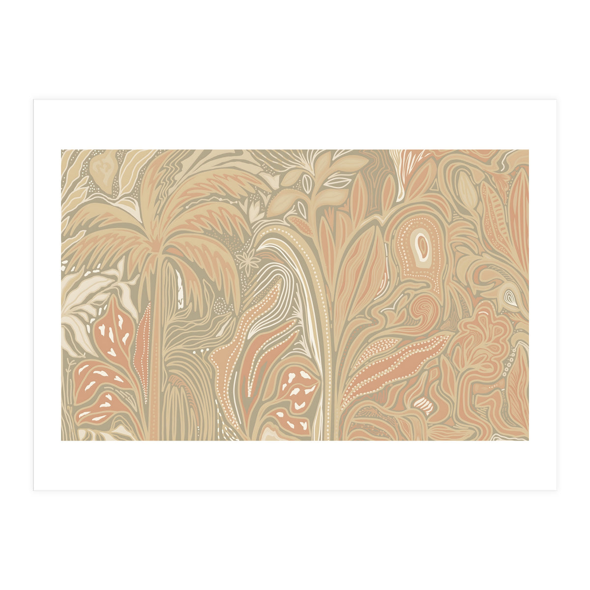 Palmae Mysticae Biege Rustic  (Print Only)