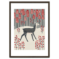Fawn in a Winter Landscape