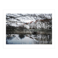 Residential house along the lake (Print Only)