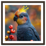 Cockatoo Parrot With Orange Crest And Berries thumbnail