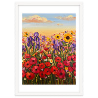 Vibrant Wildflower Field Oil Painting