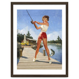 Pinup Fishing Girl With Her Catch thumbnail