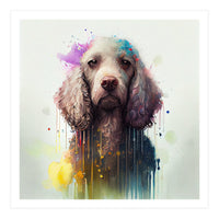 Watercolor Poodle Dog (Print Only)