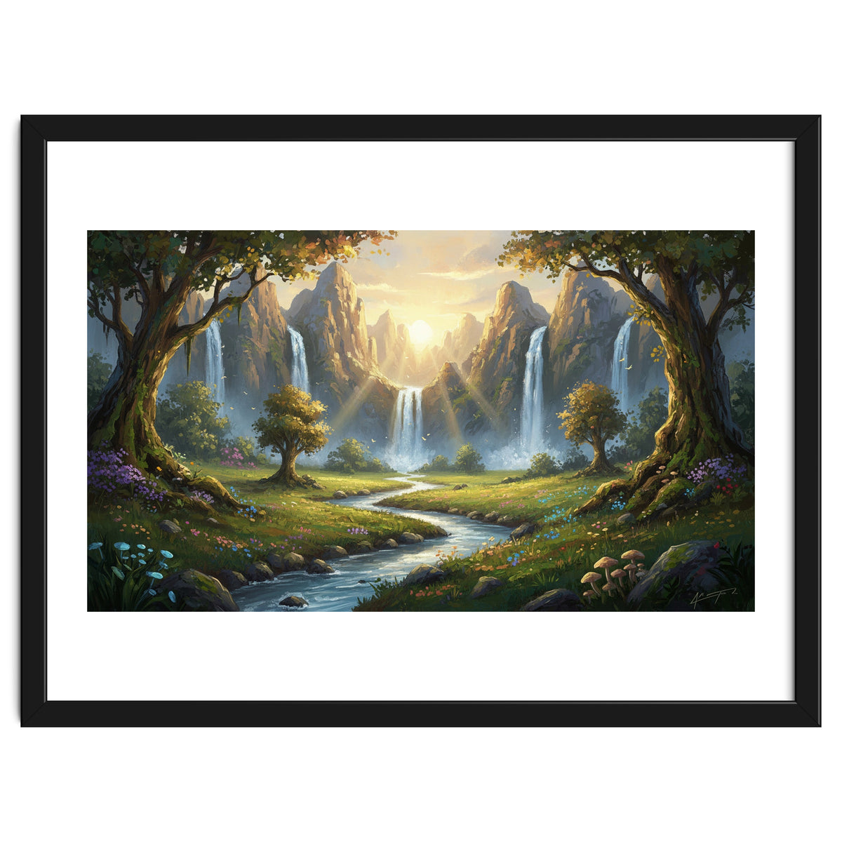 Enchanted Waterfall Meadow