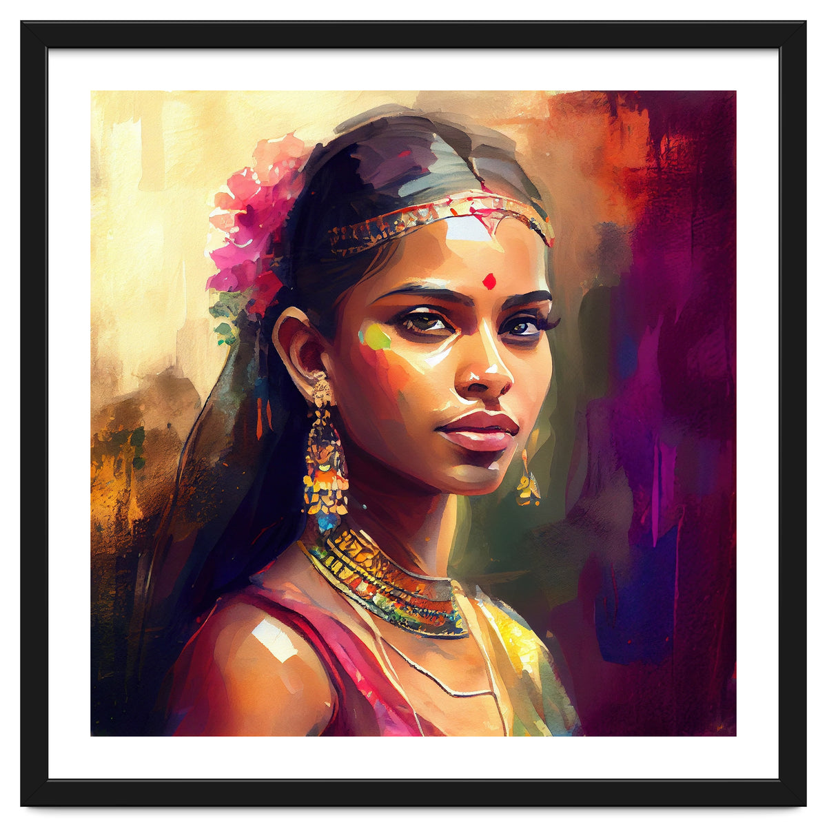 Golden Garland Sinhalese Portrait