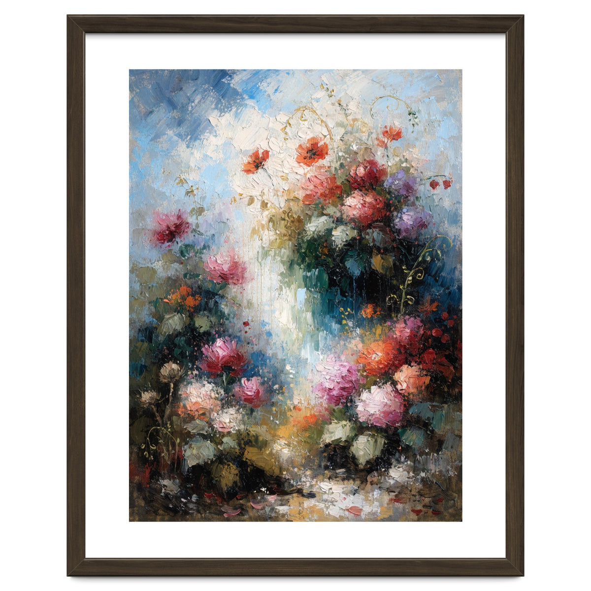 Ethereal Summer Garden Oil Painting