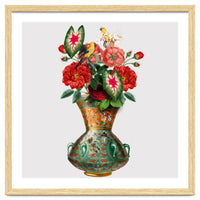 flower vase collage art