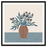 Brown Flowers in a Vase – Minimalist Floral Still Life thumbnail