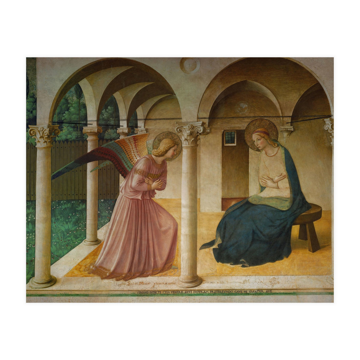 The Annunciation. Fresco in the former dormitory of the Dominican monastery San Marco, Florence. (Print Only)