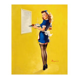 Pinup Sexy Waitress Looking Back (Print Only) thumbnail