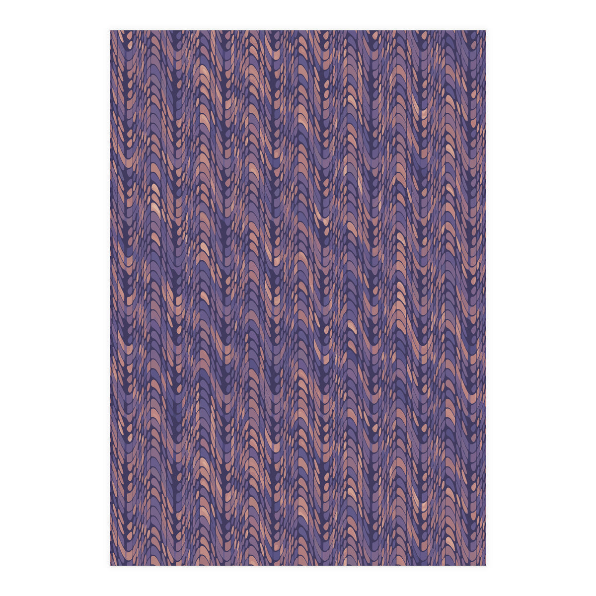 End Of Silence, Dark Purple Neutral Graphic Design, Eclectic Texture Pattern (Print Only)