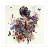 Watercolor Butterfly Bouquet (Print Only)