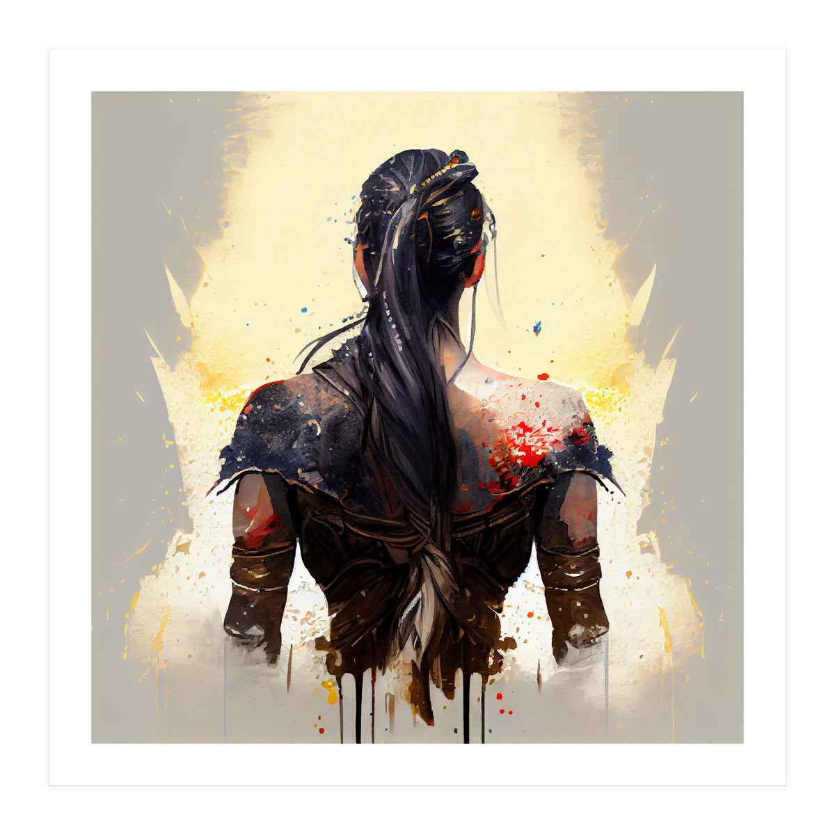 Warrior Woman From Behind (Print Only)