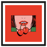 Pop Art Cherry Bold Lips With A Classic Design thumbnail
