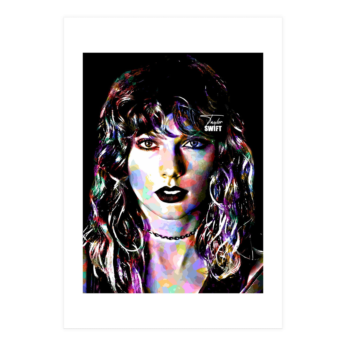 Taylor Swift Colorful Art 3 (Print Only)