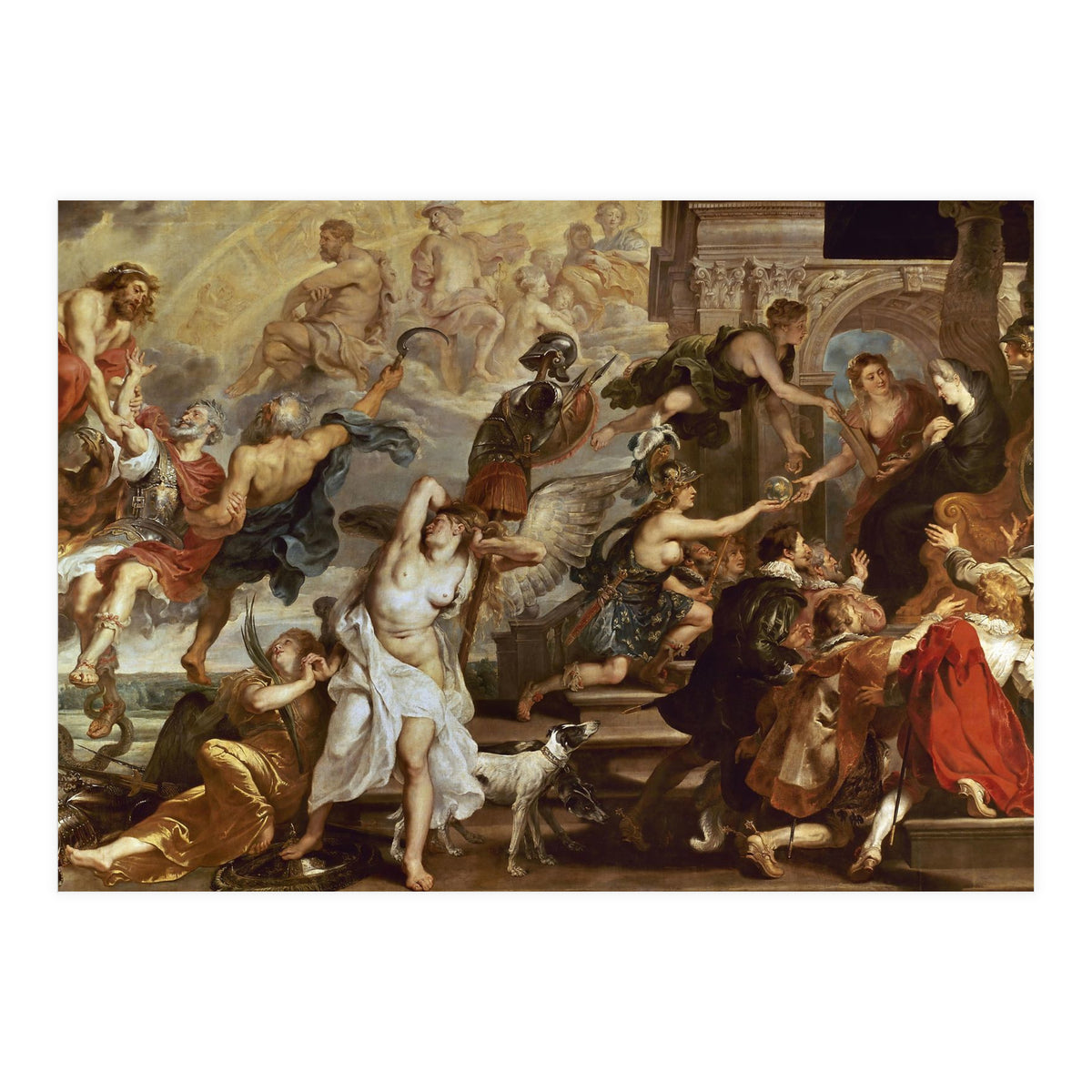 Apotheosis of Henry IV of France (and Henry III of NAvarra from 1562 to 1610) and Regency of Mari... (Print Only)