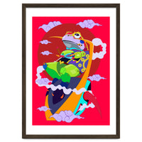 Knight Frog Pop Art Illustration