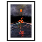 Flamingo and Red Moon thumbnail