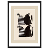 Minimalist Cats In Black And White thumbnail