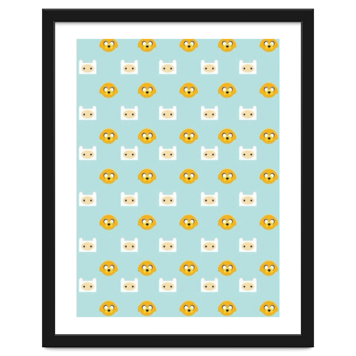 Minimalist Finn And Jake Seamless Cartoon Pattern