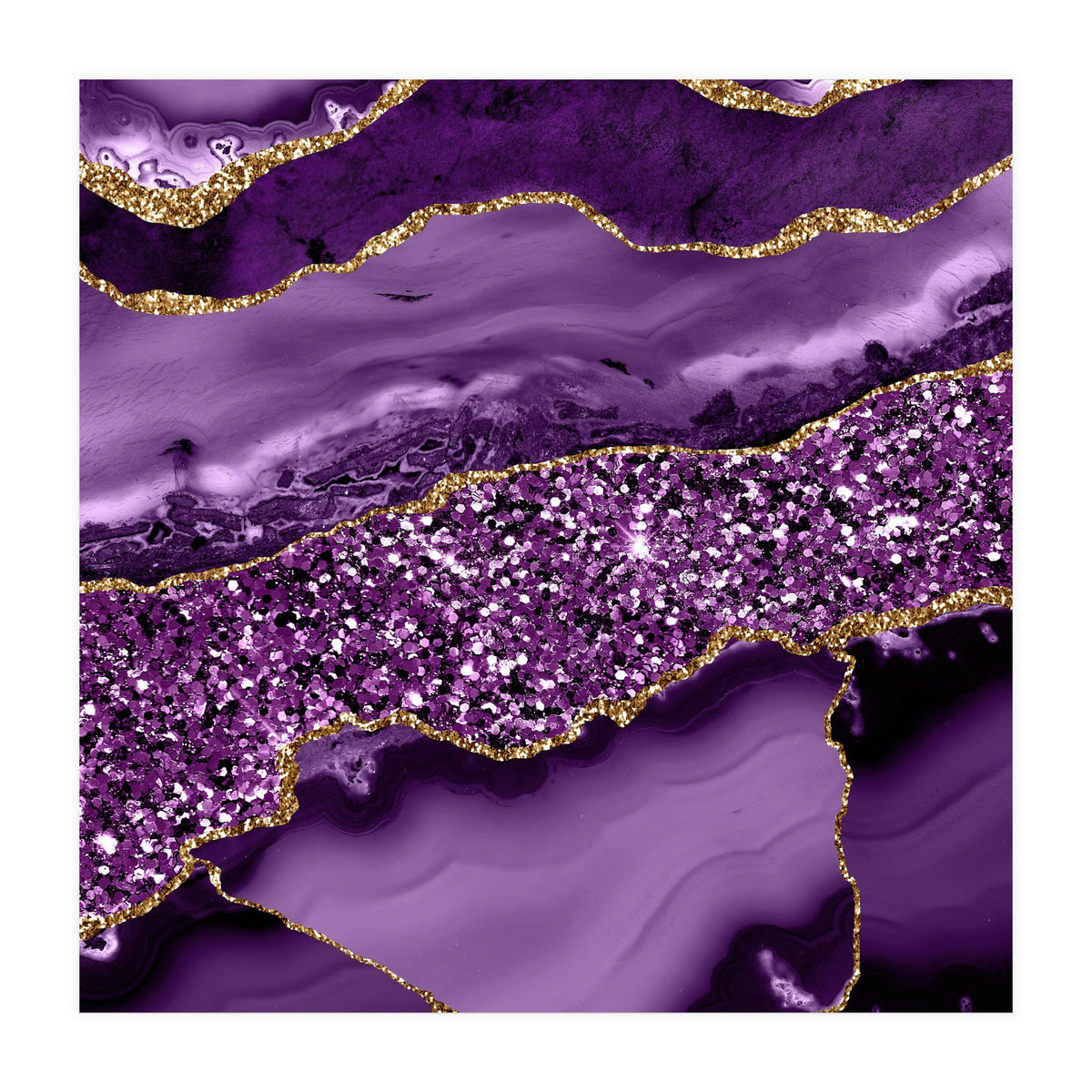 Agate Glitter Ocean Texture 02 (Print Only)