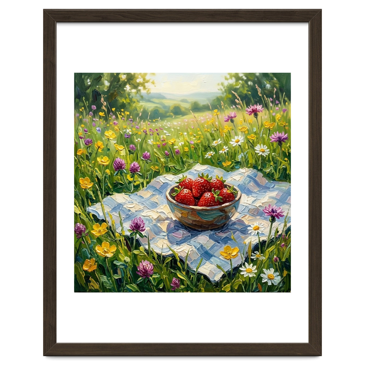 Summer Strawberries in the Meadow