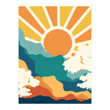 Sunrise Mindset, Positivity Optimism Self Love Self Care Growth, Nature Retro Eclectic Bohemian Peace Contemporary (Print Only) thumbnail