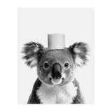 Koala, Toilet Paper Crown, Cute Animal Bathroom Art (Print Only) thumbnail