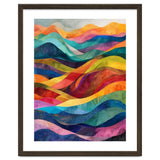 Vibrant Abstract Ribbon Landscape Art thumbnail