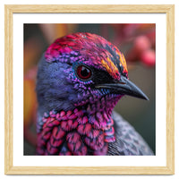 Vibrant Exotic Bird Detailed Feather Close Up