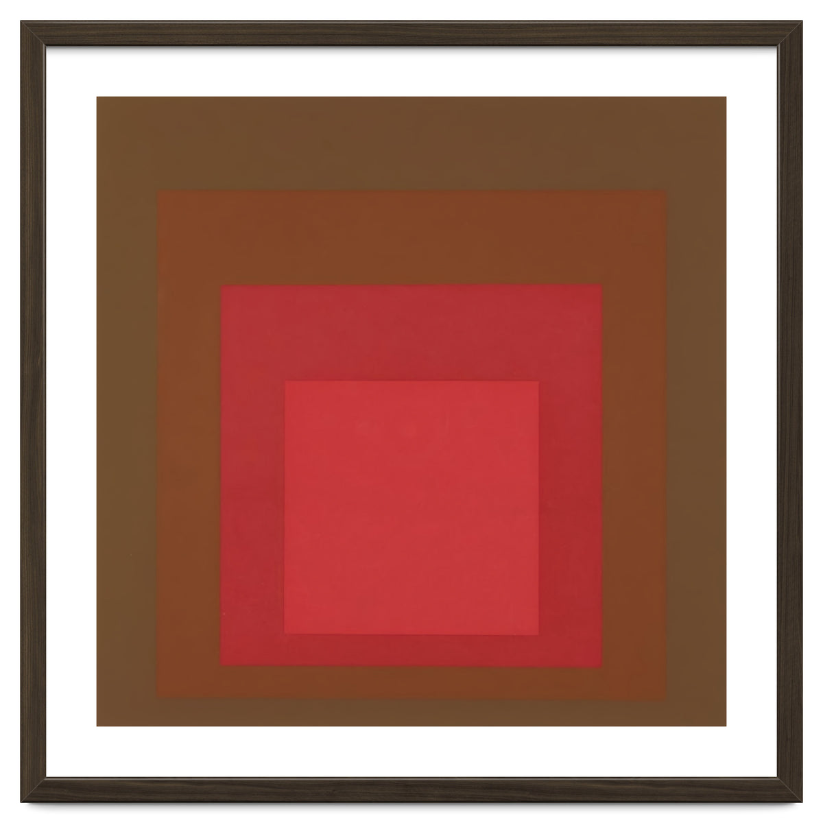 JOSEF ALBERS - HOMAGE TO THE SQUARE, RED, BROWN