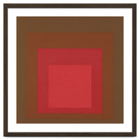 JOSEF ALBERS - HOMAGE TO THE SQUARE, RED, BROWN