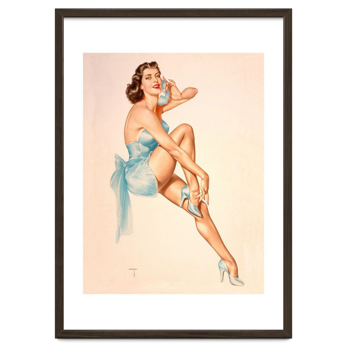 Beautiful Pinup Woman Posing In Ballerina Costume