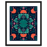 Clovers And Flowers Teal and Orange thumbnail